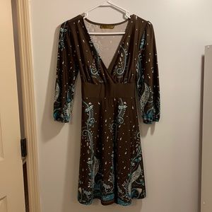 3/4 Sleeve Dress with Sash